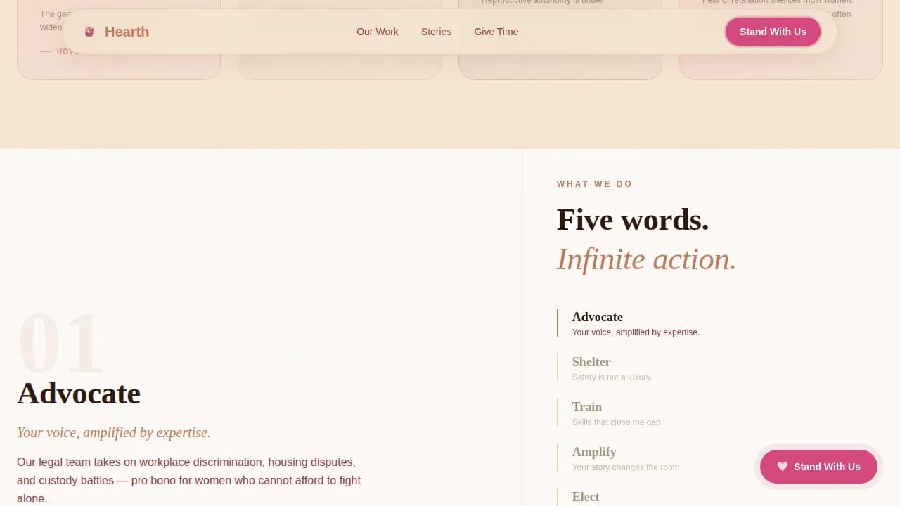 Women's Empowerment Nonprofit Professional Website Template