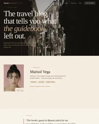 Specialist Travel Blog & Media Pre-Launch & Coming Soon Website Template