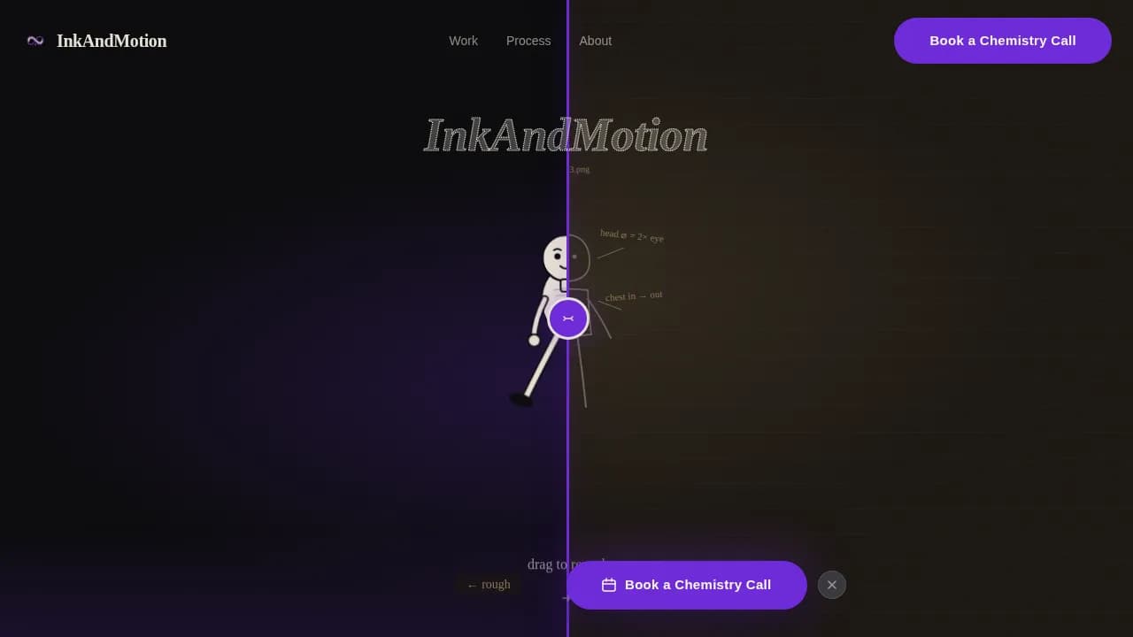 Cel — Artisan Animator Portfolio Landing Page Template