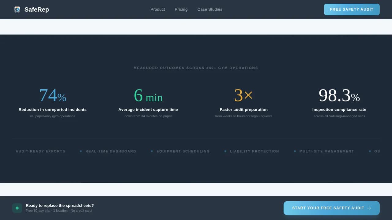 Fitness & Gym Software Professional Website Template