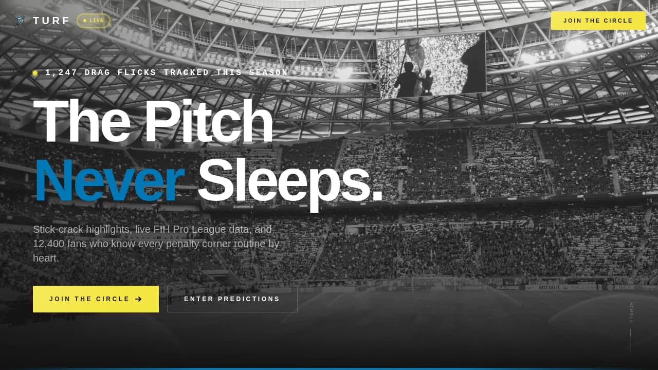 Scoreline — Dynamic Field Hockey Landing Page Template