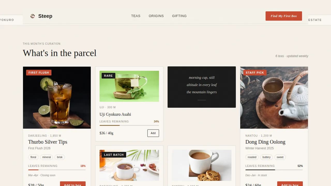 Subscription Box Services Professional Website Template