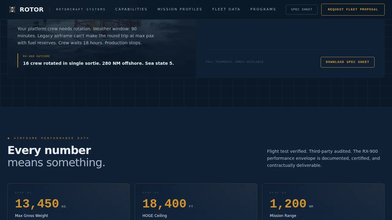 Ascend — Elite Defense Aviation Landing Page Template