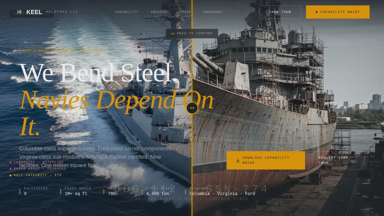 Defense Contractor & Military Professional Website Template