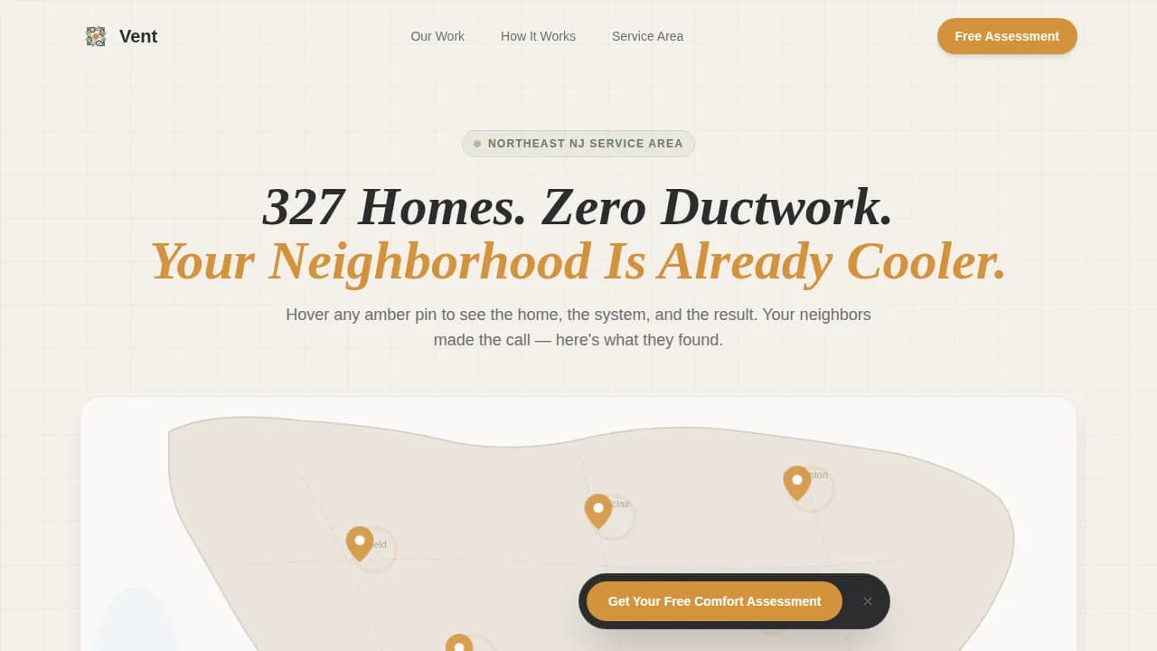 Ductless Mini-Split HVAC Installation Website Template
