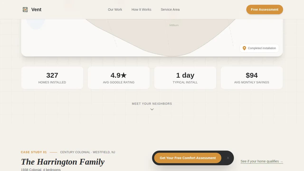 Ductless Mini-Split HVAC Installation Website Template