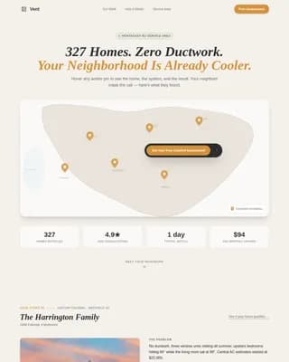 Ductless Mini-Split HVAC Installation Website Template