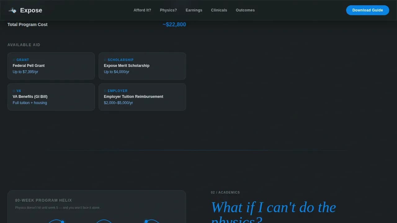 Radiate — Expert Radiology School Landing Page Template