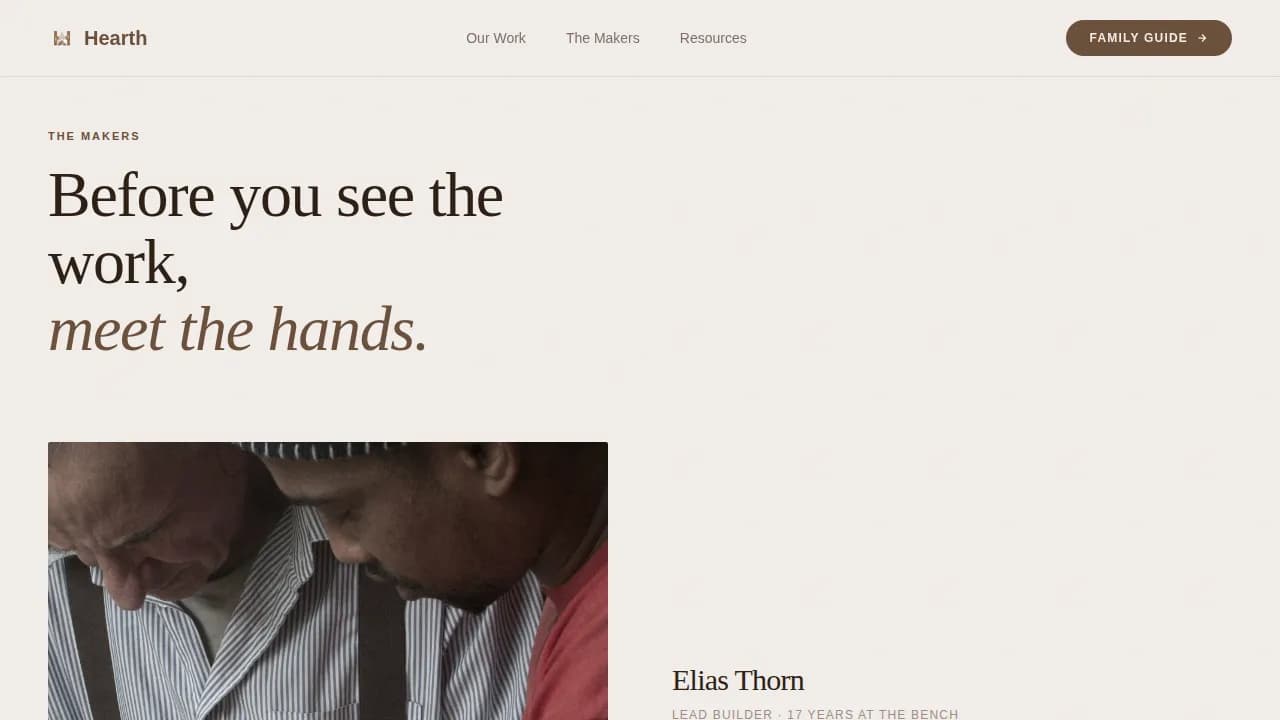 Timber — Artisan Casket Crafting Landing Page Template