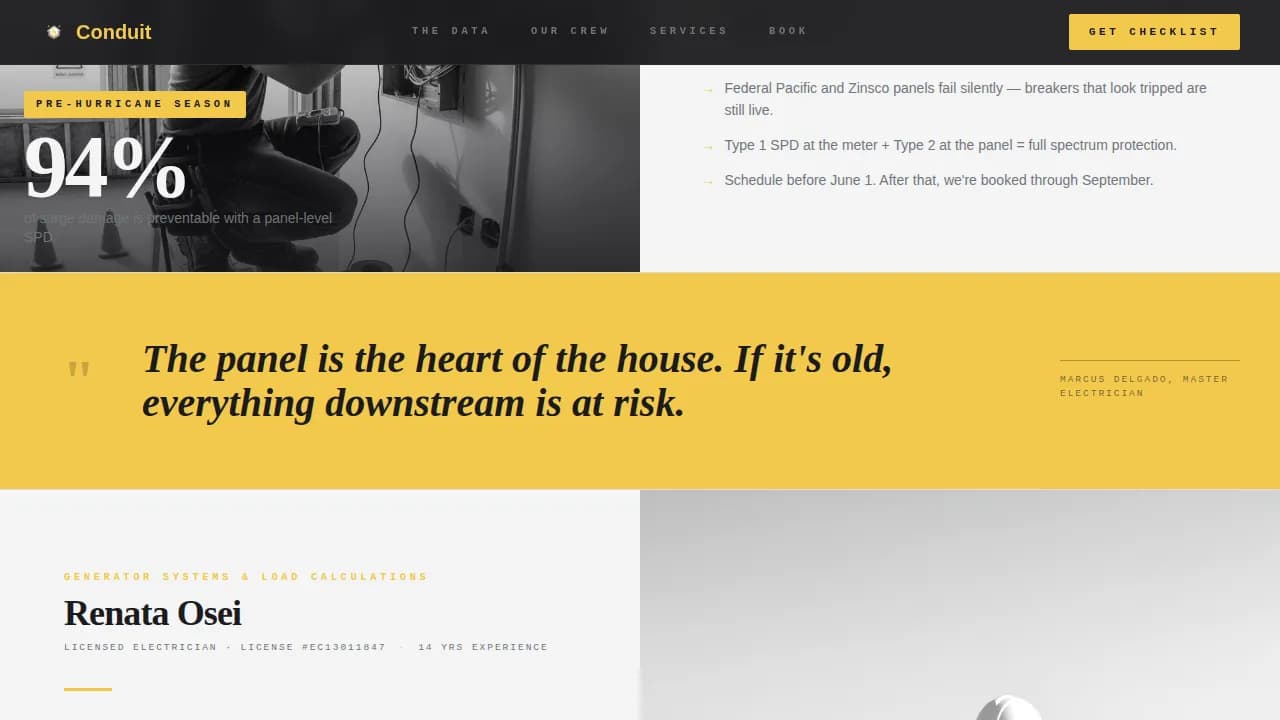 Circuit — Smart Electrician Promotion Landing Page Template