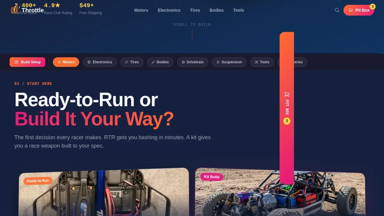 Specialist Hobby & Passion Supplies Comparison Website Template