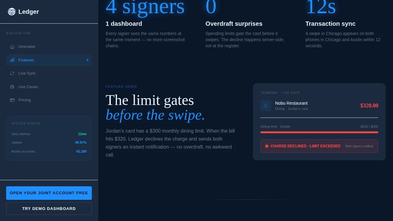 Joint & Family Finance Portfolio & Case Study Website Template