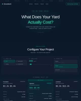 Hardscaping & Lawn Care Cost Estimator Website Template