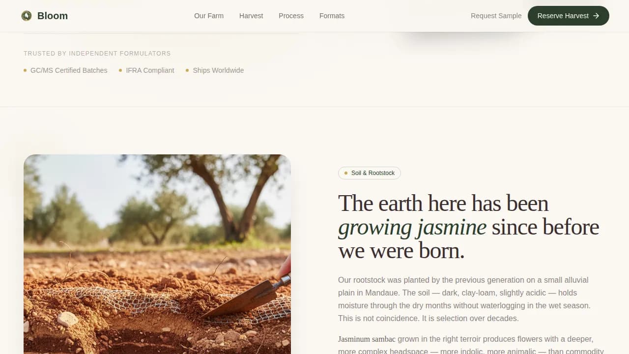 Specialty Farming Professional Website Template