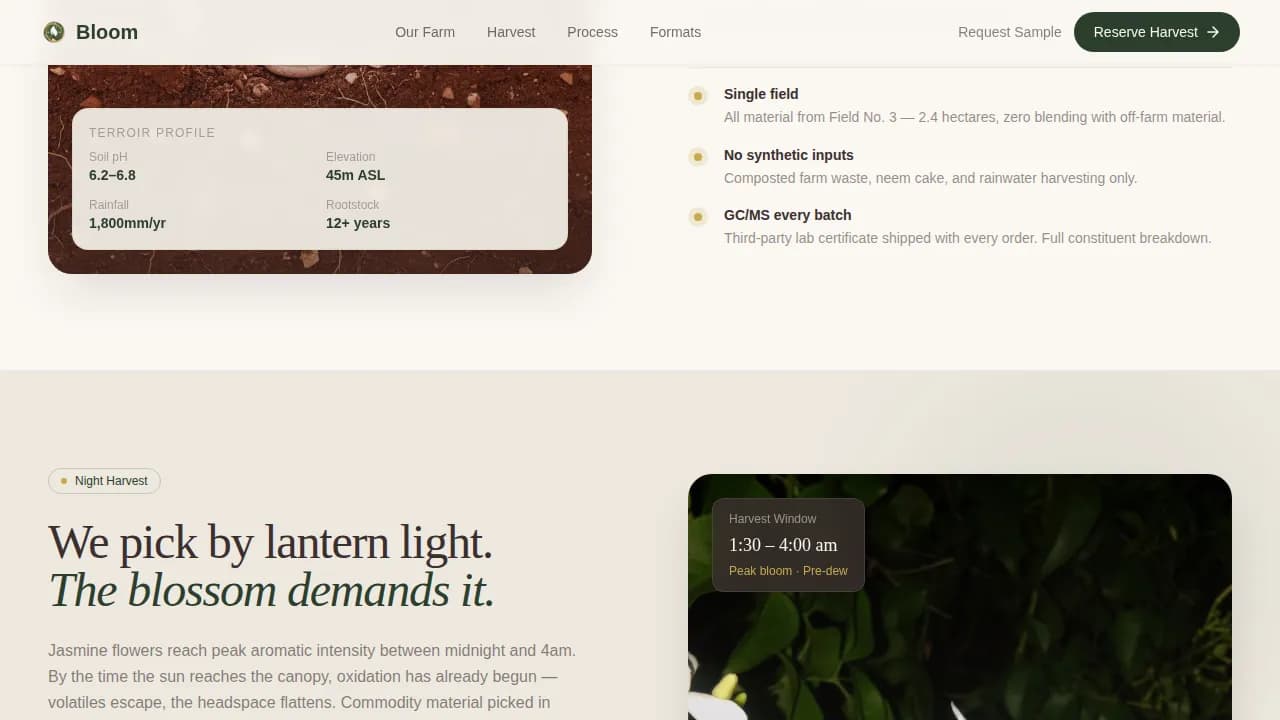 Specialty Farming Professional Website Template