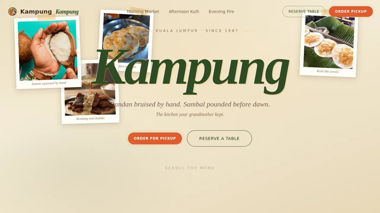 Complete Regional & Ethnic Restaurant Professional Website Template