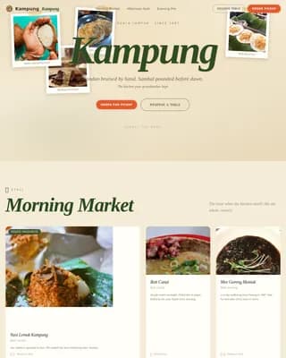 Complete Regional & Ethnic Restaurant Professional Website Template