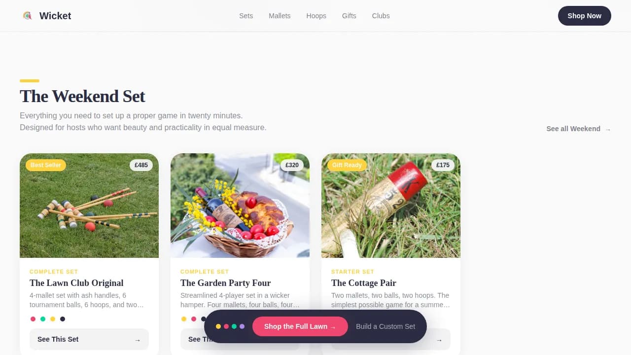 Hobby & Passion Supplies Portfolio Website Template