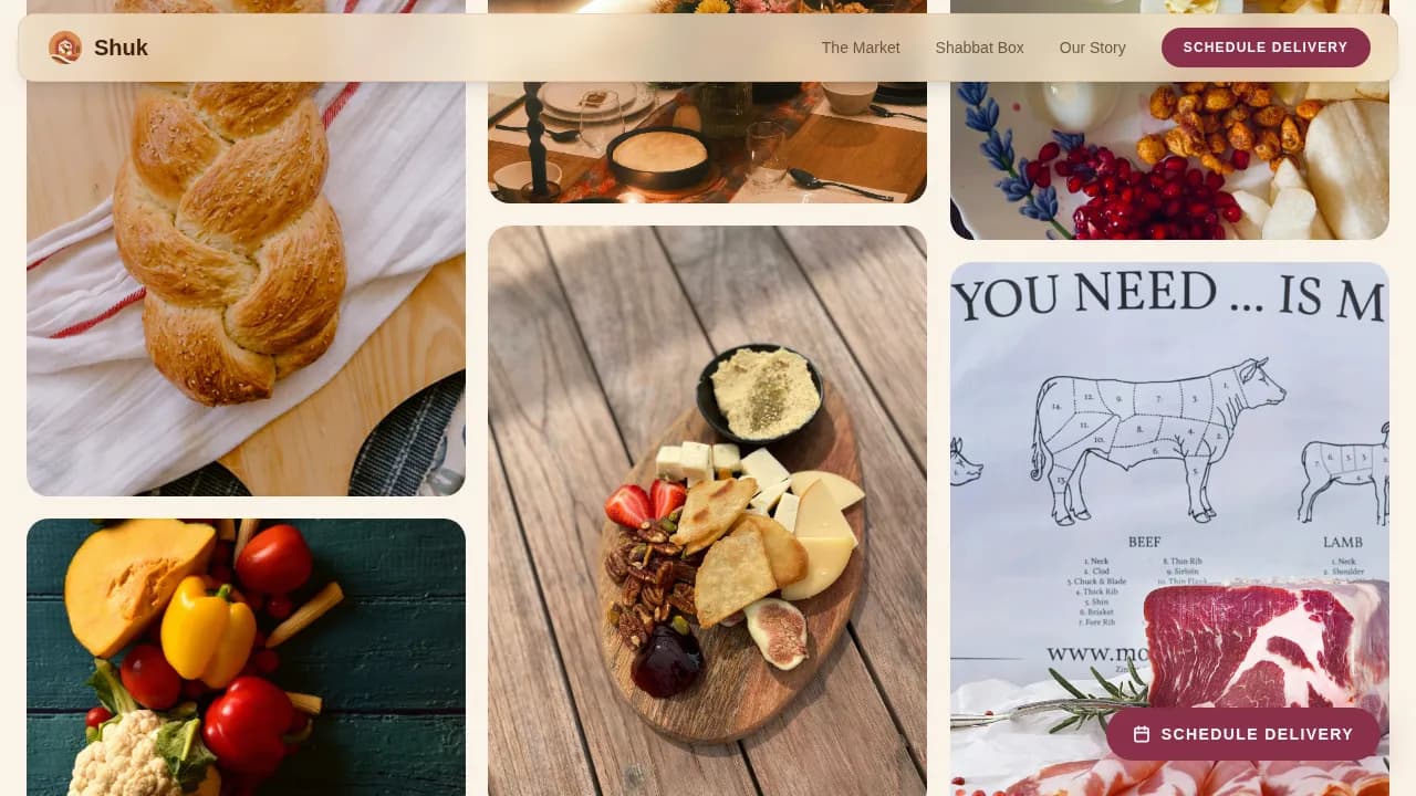 Specialist Kosher Food & Dining Appointment Booking Website Template