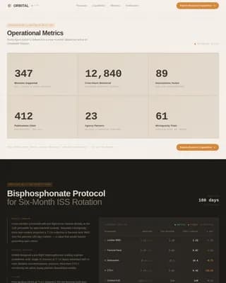 Zenith — Advanced Space Medicine Landing Page Template