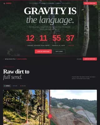 Velocity — Adrenaline Mountain Biking Landing Page Template