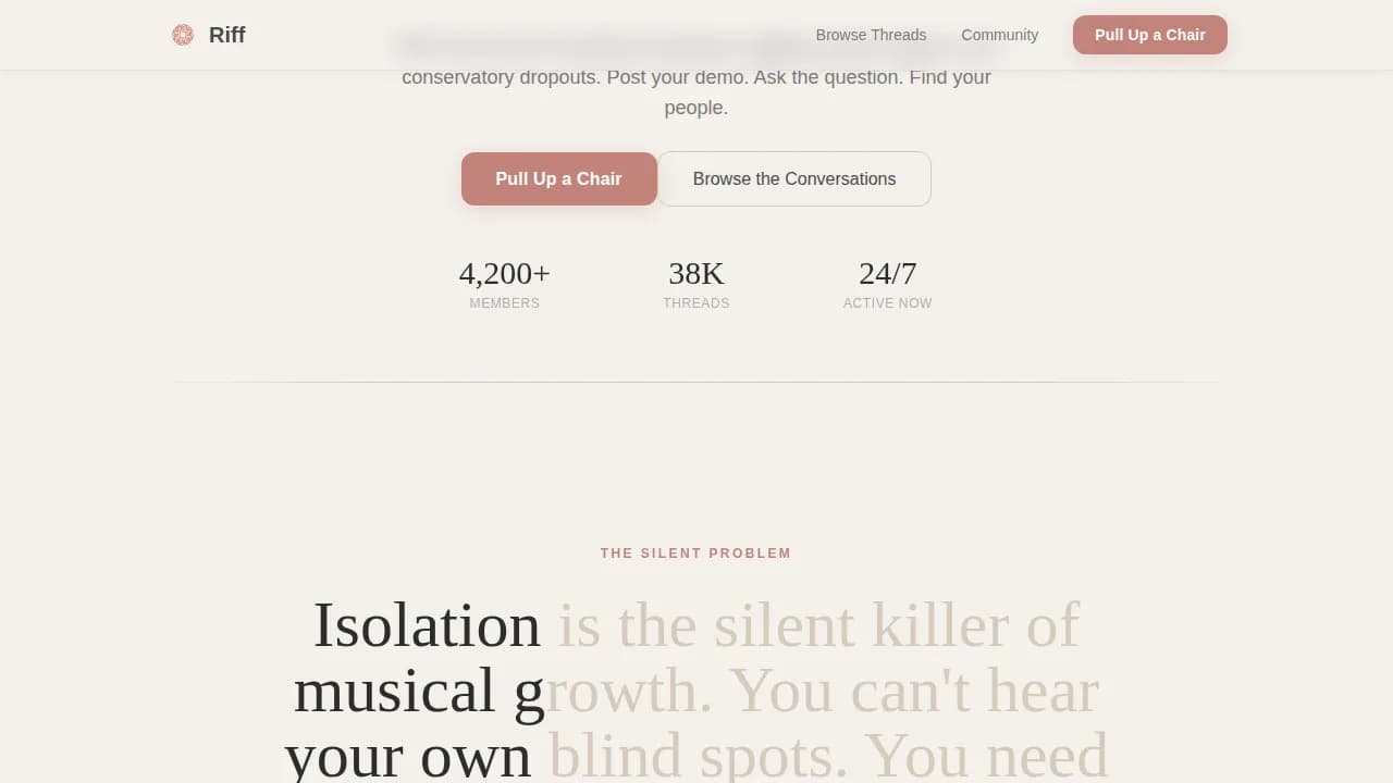 Advanced Musicians Community Professional Website Template