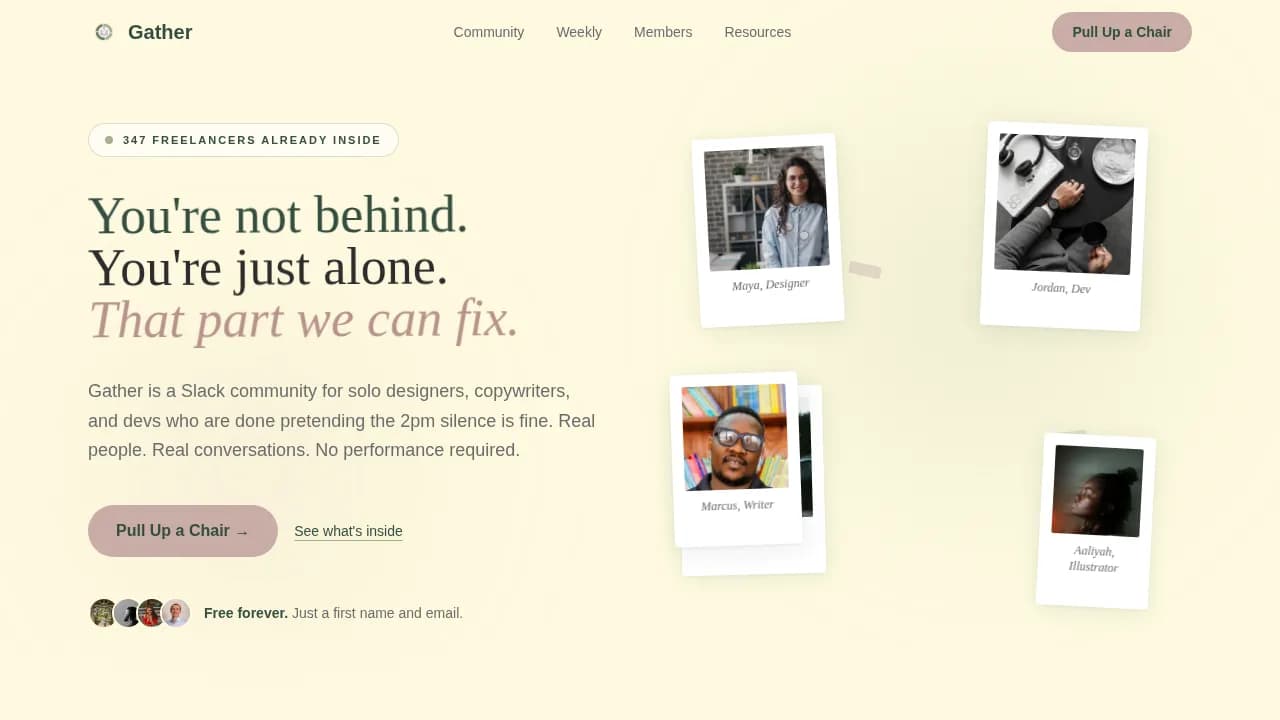Freelancers Community Reviews & Social Proof Website Template