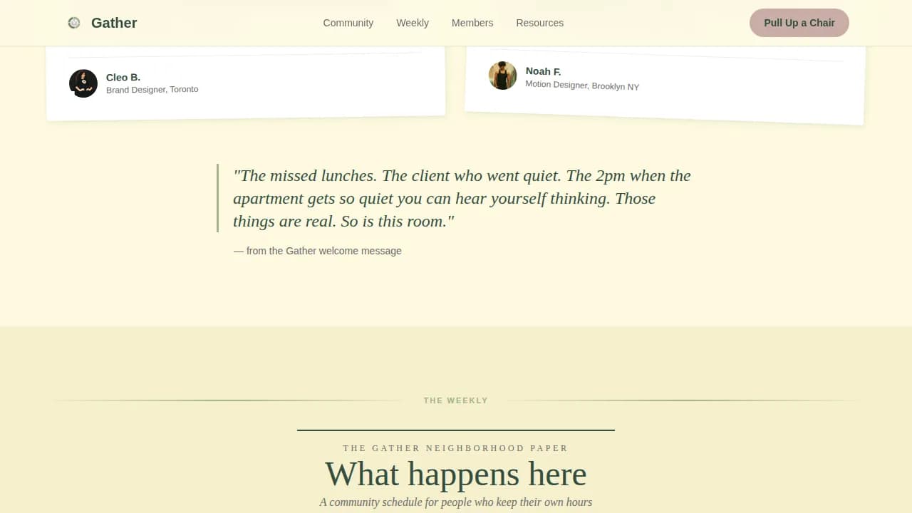 Freelancers Community Reviews & Social Proof Website Template