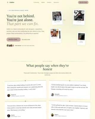 Freelancers Community Reviews & Social Proof Website Template