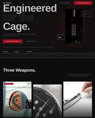 Ace — Premium Padel Equipment Landing Page Template