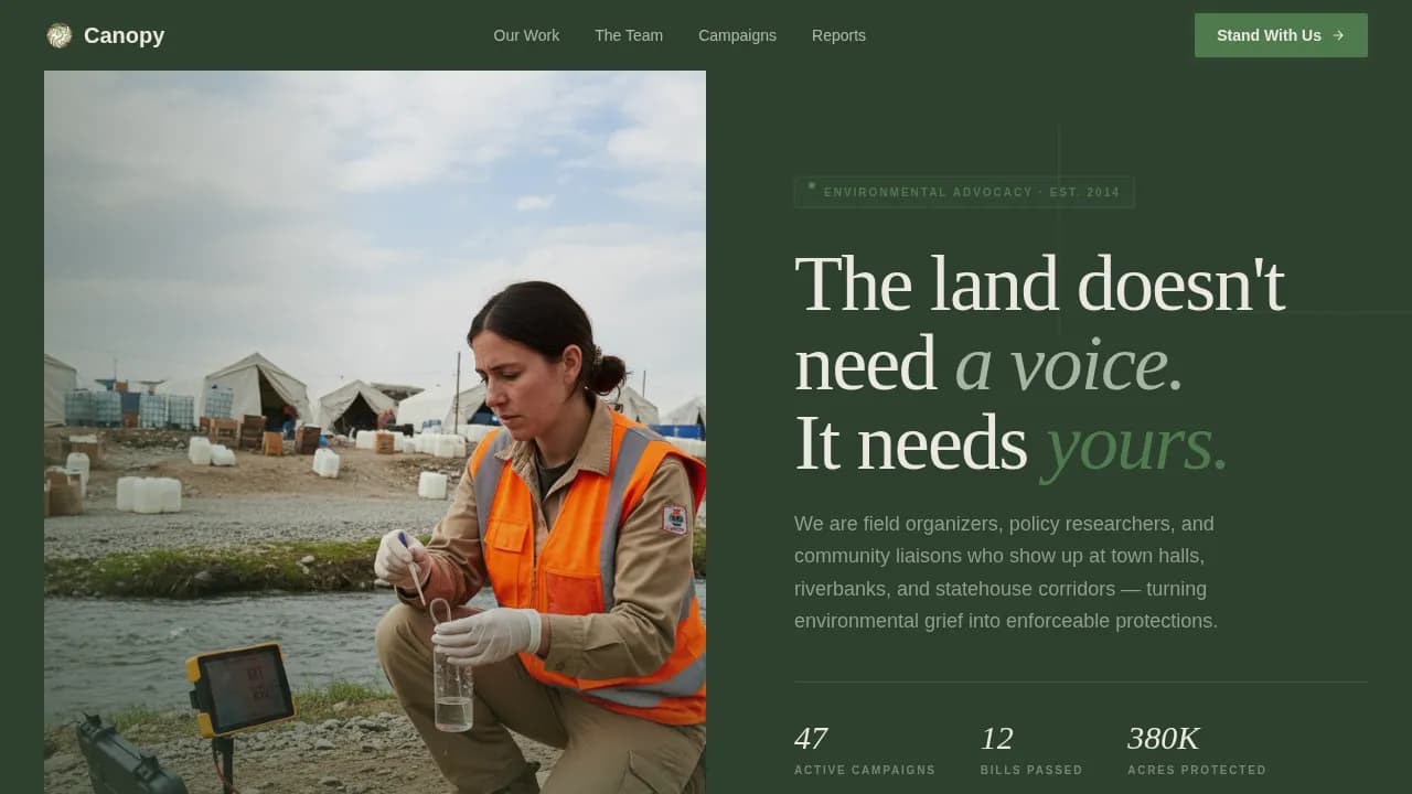 Advocacy & Social Campaign Professional Website Template