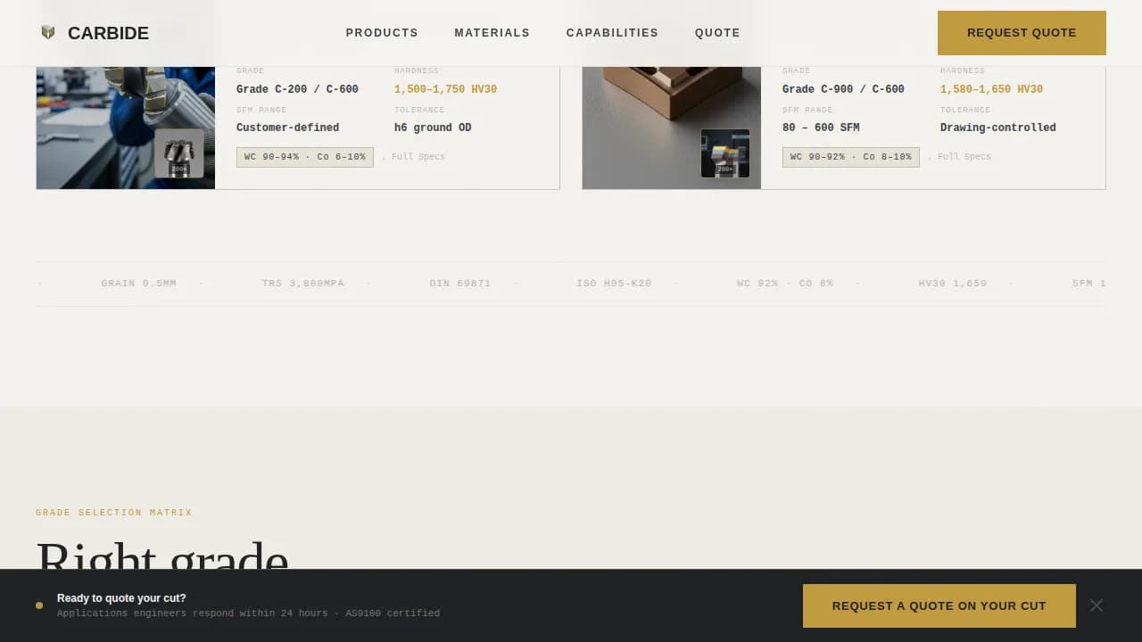 Tool & Die Making Careers & Recruitment Website Template