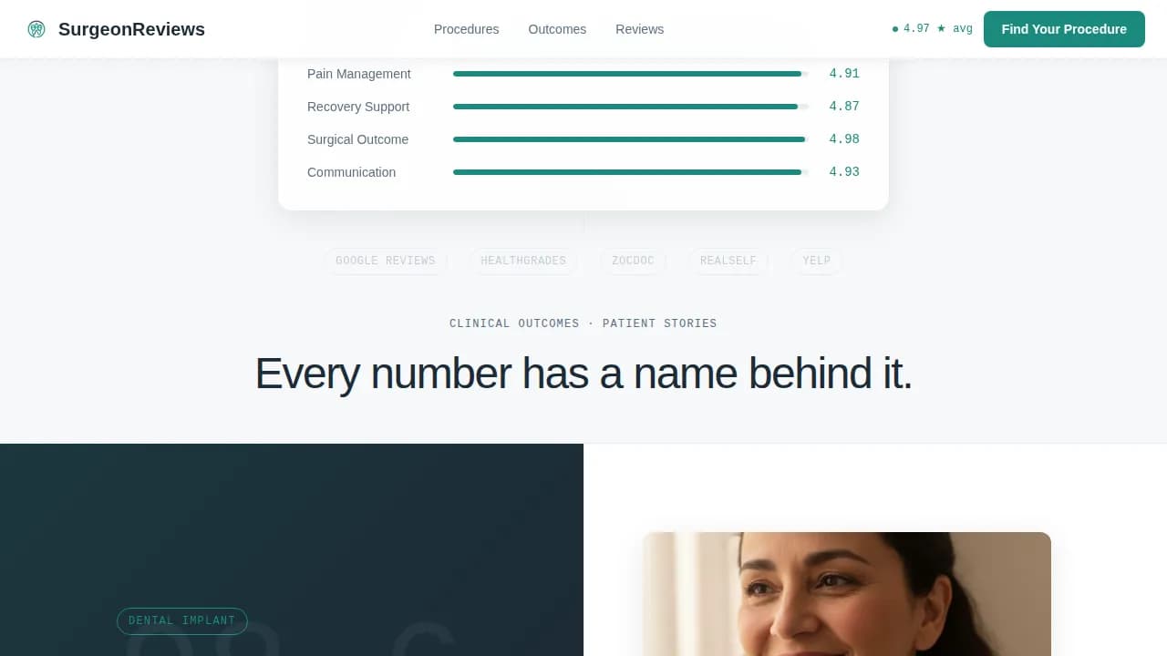 Atlas — Comprehensive Surgical Outcomes Landing Page Template