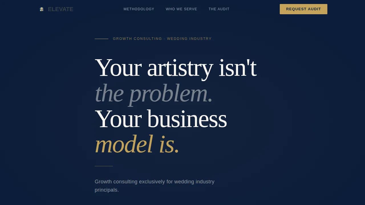 Wedding Consulting Professional Website Template