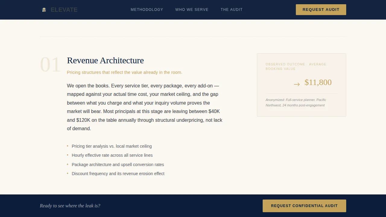 Wedding Consulting Professional Website Template