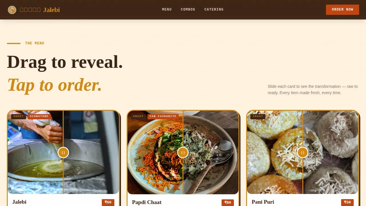 Local Regional & Specialty Restaurant Professional Website Template