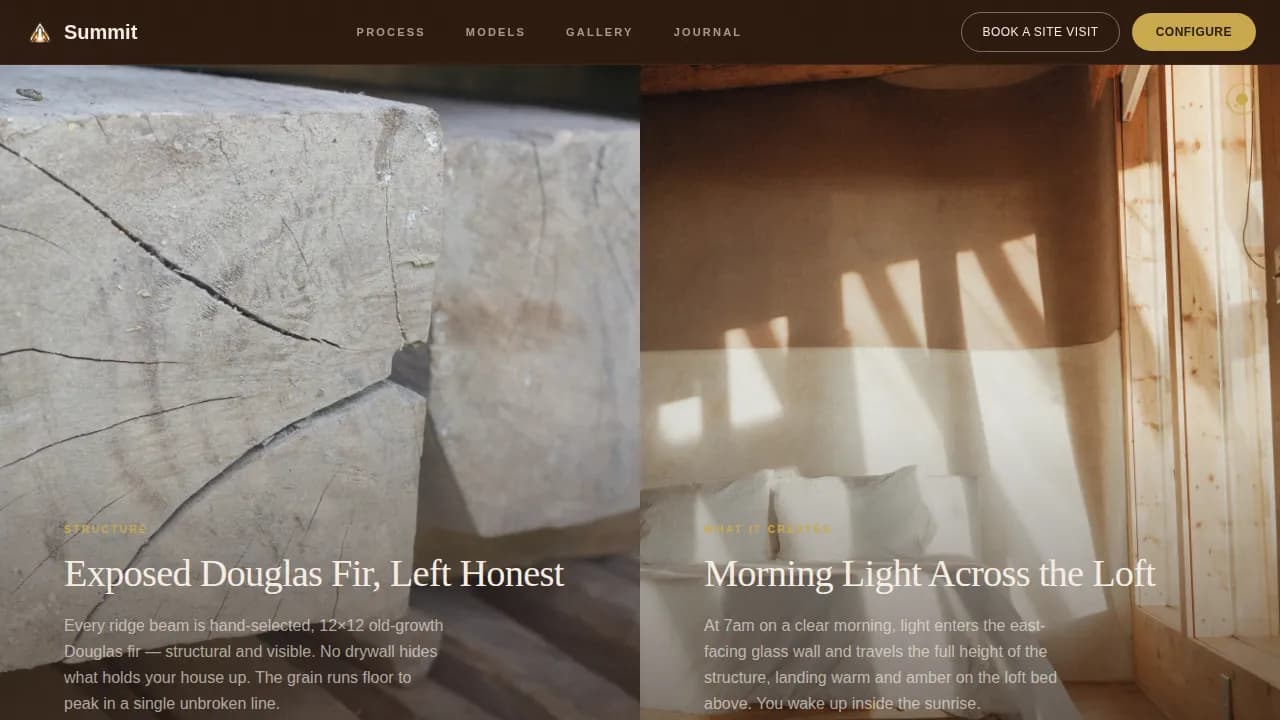 A-Frame House Real Estate Comparison Website Template