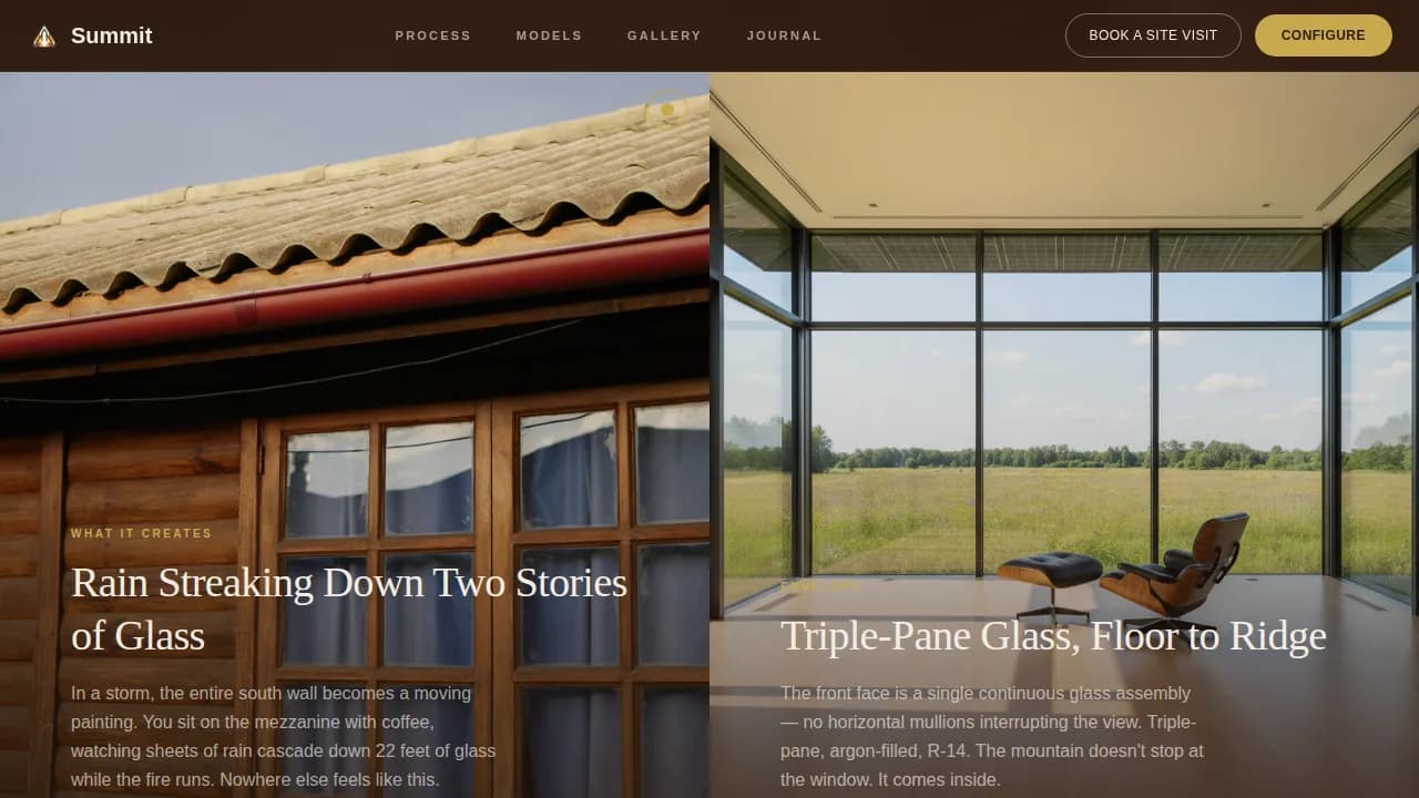 A-Frame House Real Estate Comparison Website Template