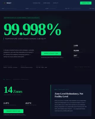 Cryosphere — Advanced Pharmaceutical Storage Landing Page Template