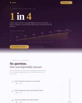Guardian — Comprehensive Youth Liability Landing Page Template