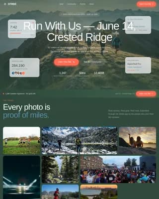 Stride — Performance Athletics Landing Page Template