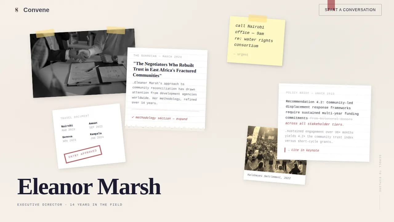 Nonprofit Leader Career Professional Website Template