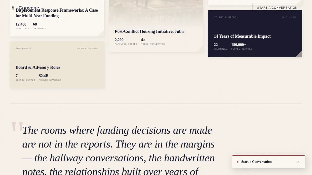 Nonprofit Leader Career Professional Website Template