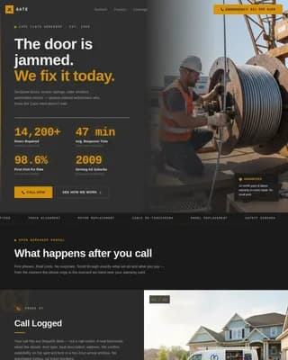 Gateworks — Garage Door Repair Landing Page Template