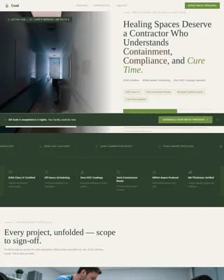 Complete Hospital & Clinic Construction Appointment Booking Website Template