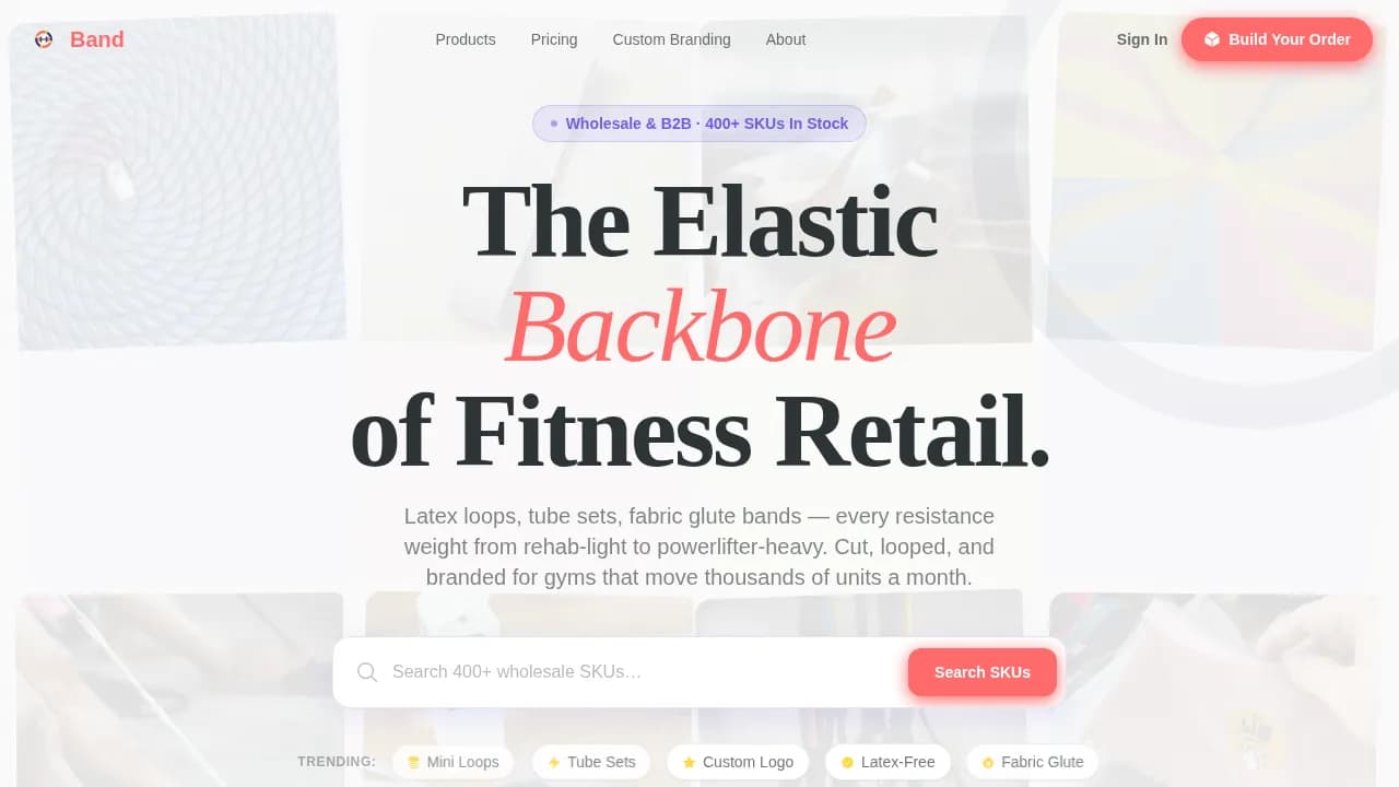 Band — Dynamic Fitness Equipment Landing Page Template
