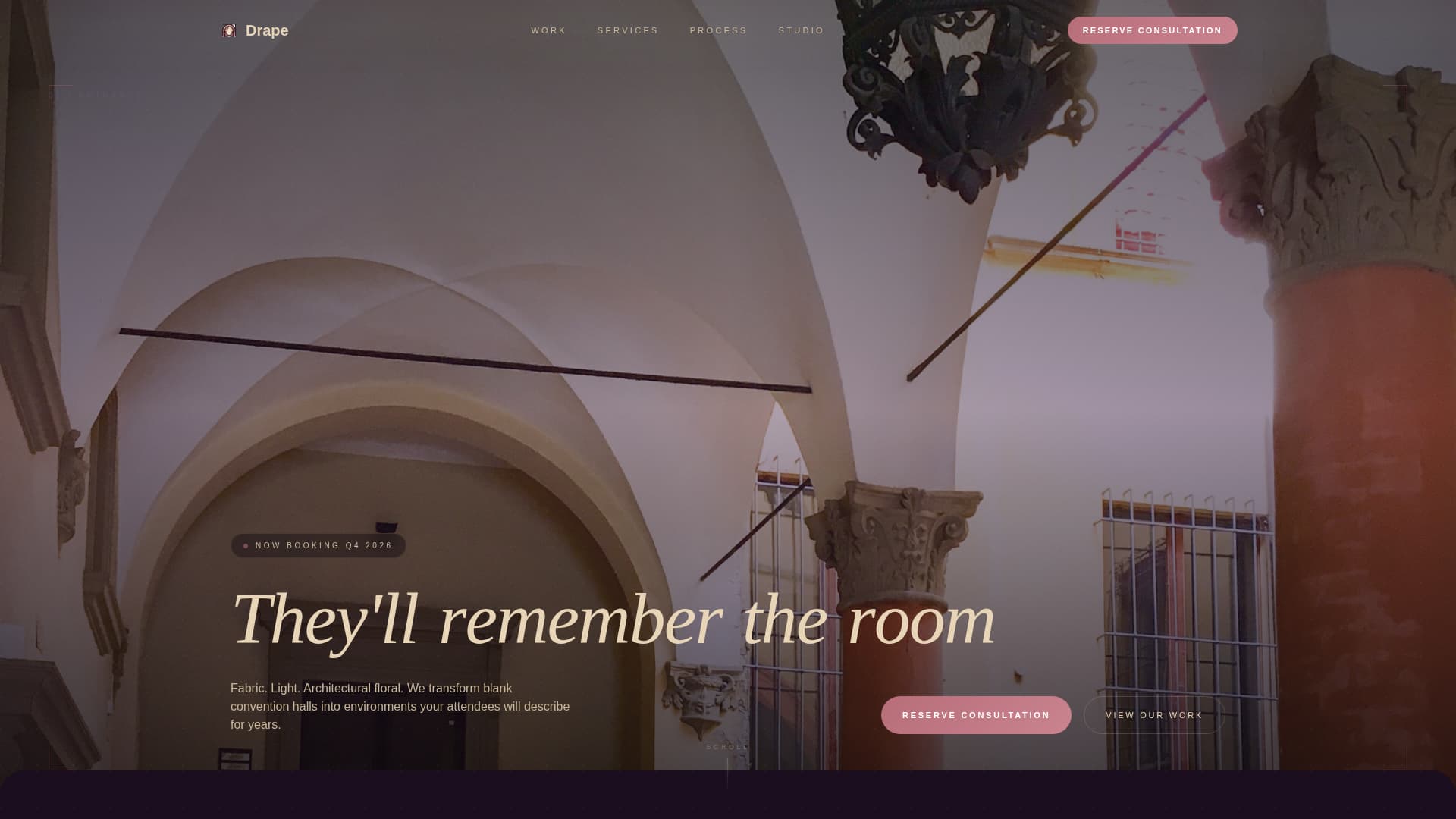 Conference Event Decoration & Venue Transformation Website Template