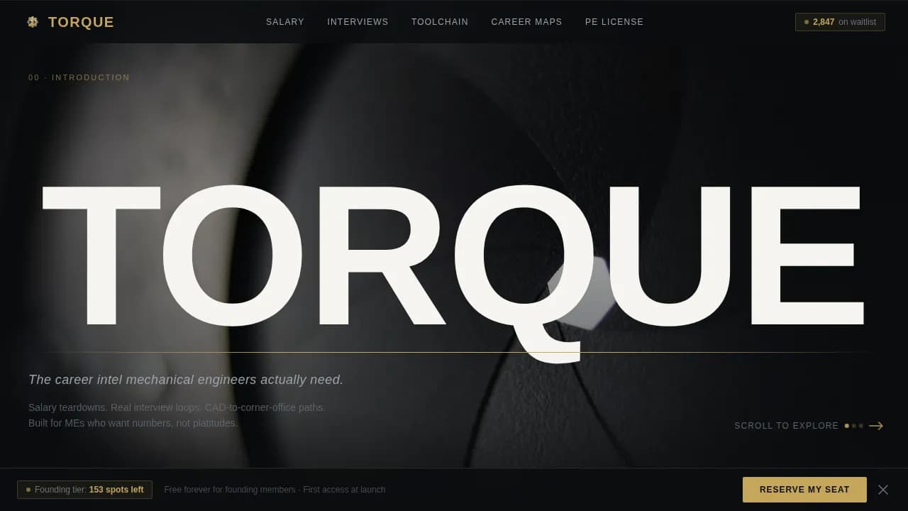 Expert Mechanical Engineer Profile Pre-Launch & Coming Soon Website Template