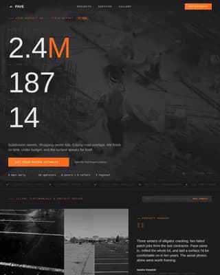 Surface — Durable Asphalt Paving Landing Page Template