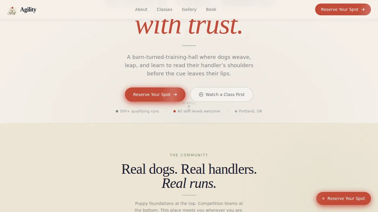 Advanced Pet Training & Behavior Appointment Booking Website Template